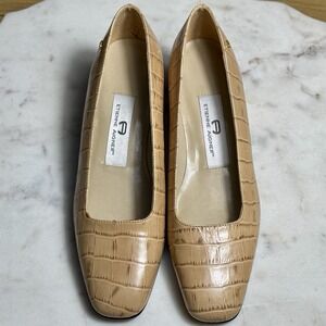 Vintage Etienne Aigner old money Classic Astoria Camel Leather SquareToe Women 6